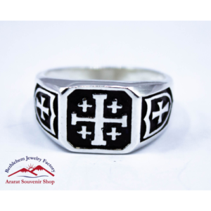 Silver Jerusalem Cross Ring4