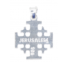 925 Sterling Silver Jerusalem Cross Pendant with Dome shape and Bethlehem Star