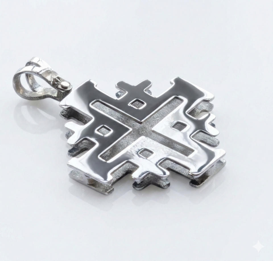 Double Contour Jerusalem cross 