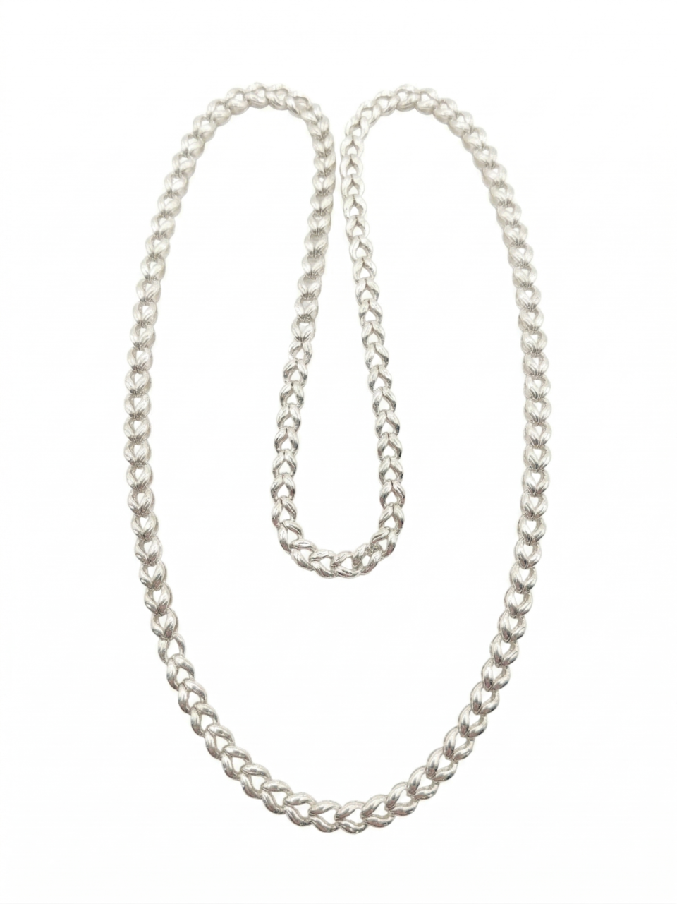 Handcrafted Holy land Olive Leaf Silver Chain