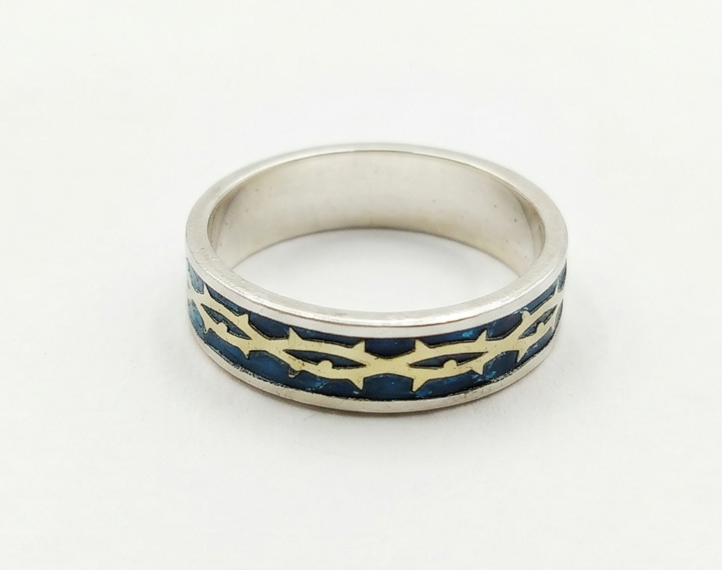 Crown of Thorns Ring With Enamel