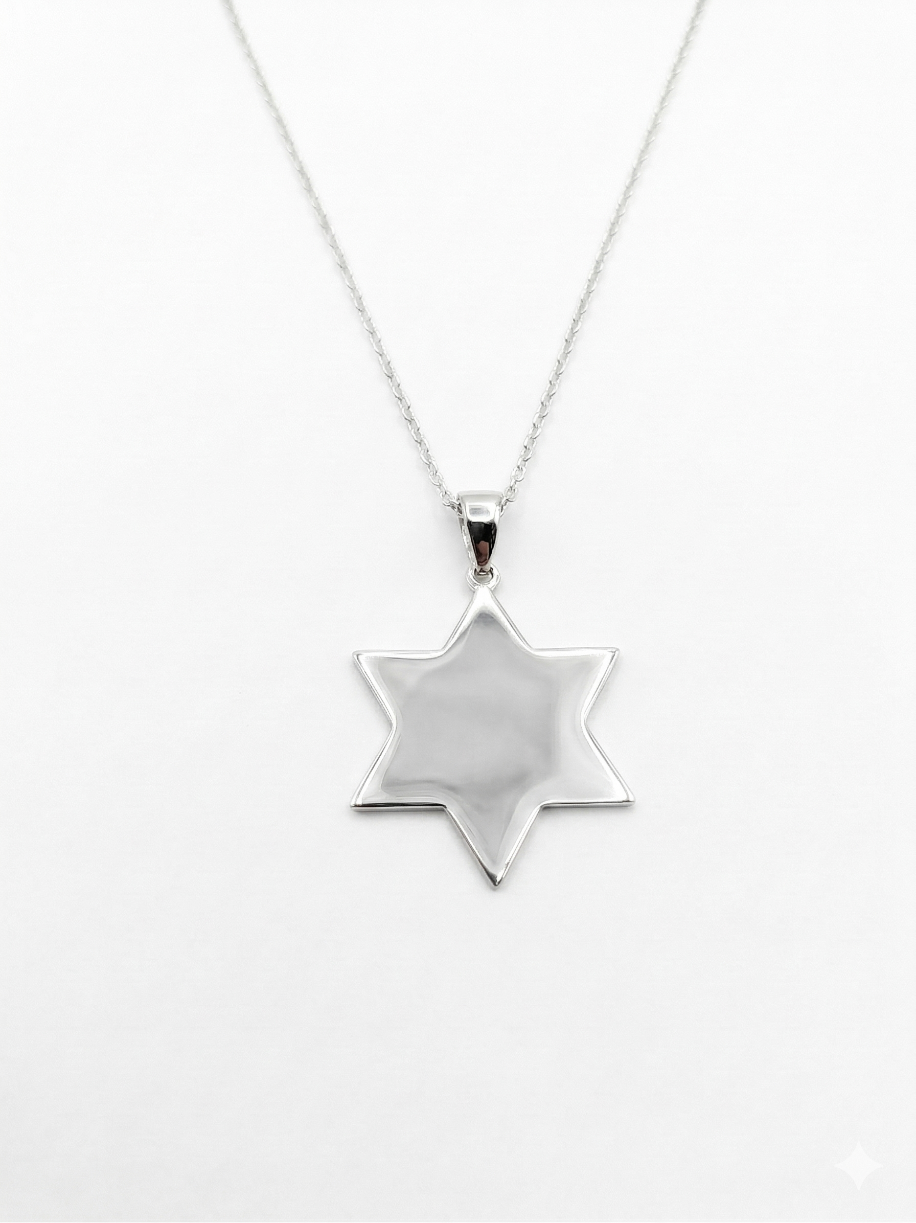 Silver Jewish David Star