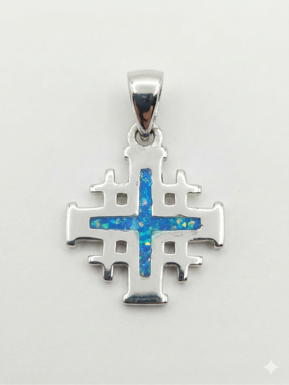 Enamel Jerusalem Cross Pendant
