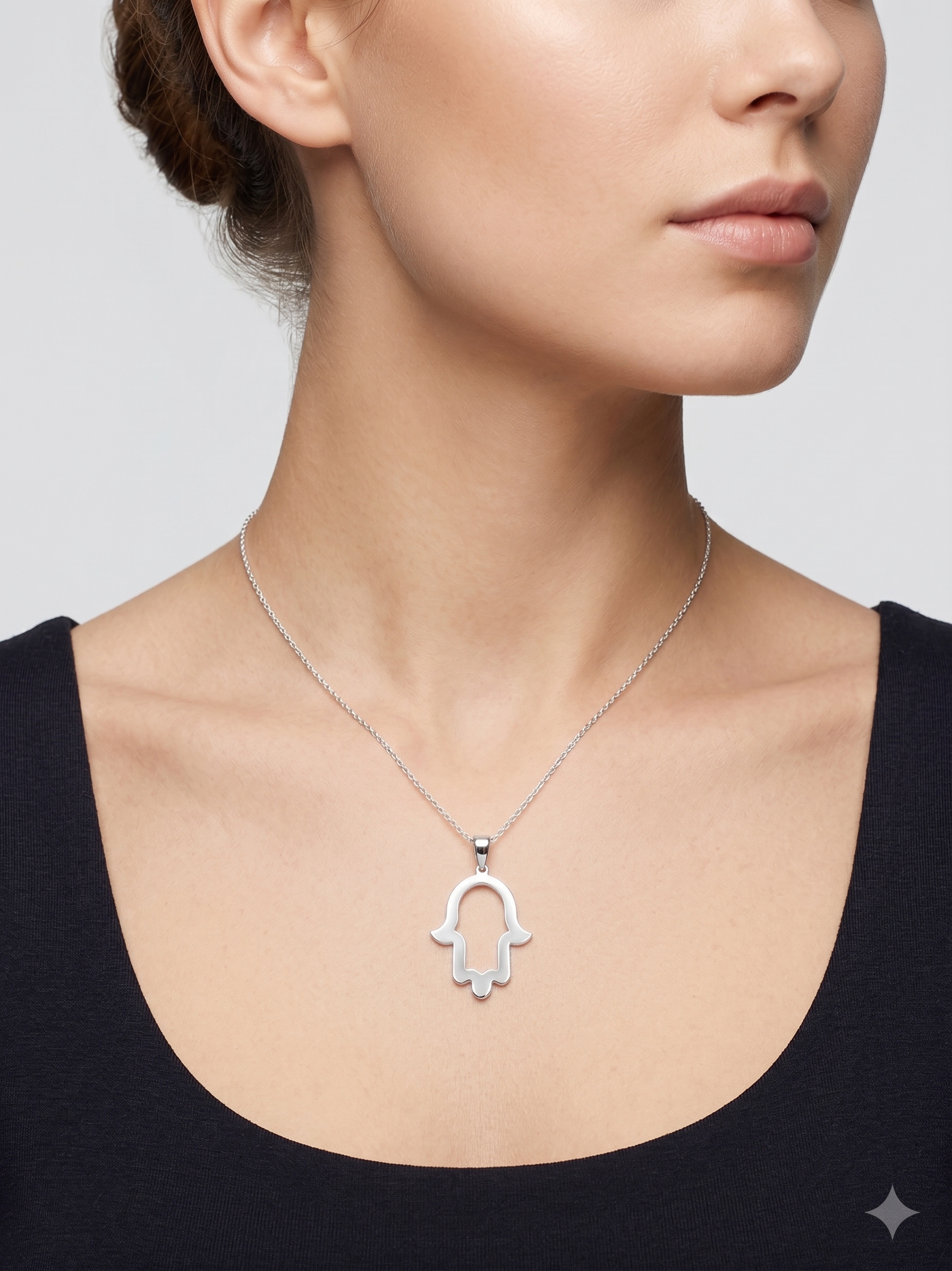 Silver Jewish Hamsa Hand1