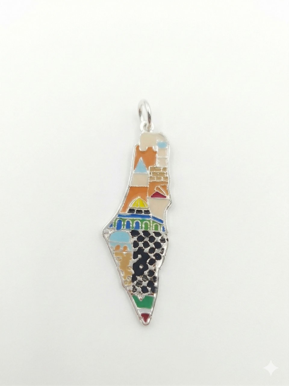 Palestine Map With Enamel