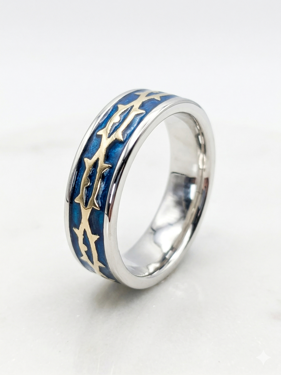 Crown of Thorns Ring With Enamel