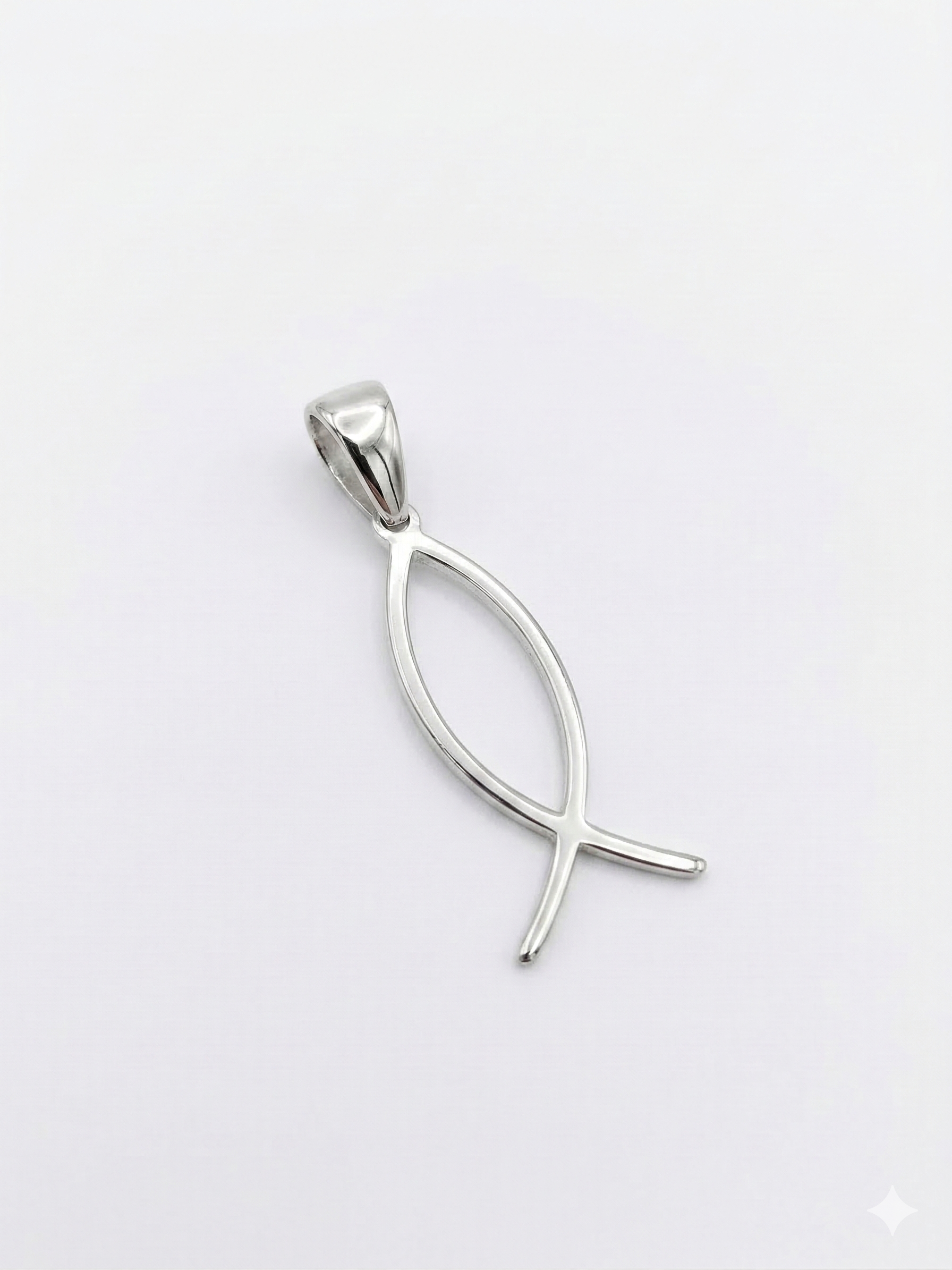 Graceful Silver Fish Pendant