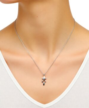 Modern Ichthys Cross with Fish Pendant