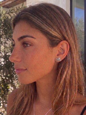 Silver Bird stud earring