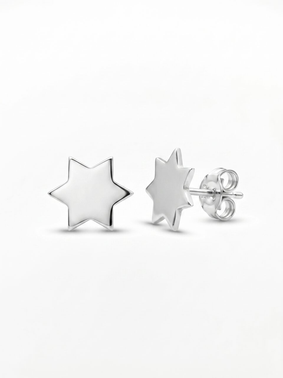 Silver Star stud earring