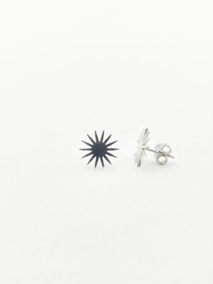 Silver Sun stud earring 