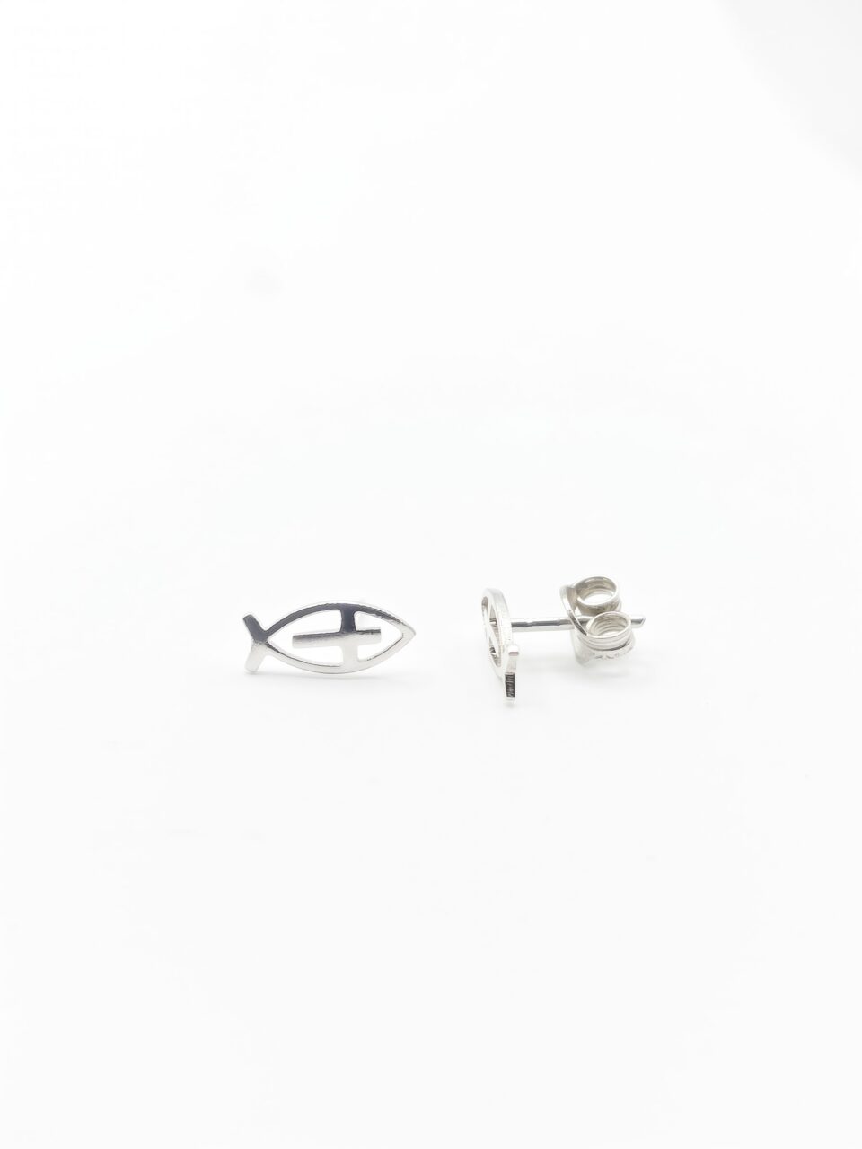 Fish with cross earring