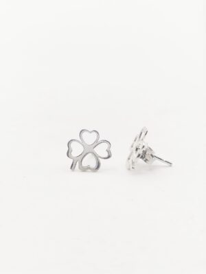 Flower Heart stud earring